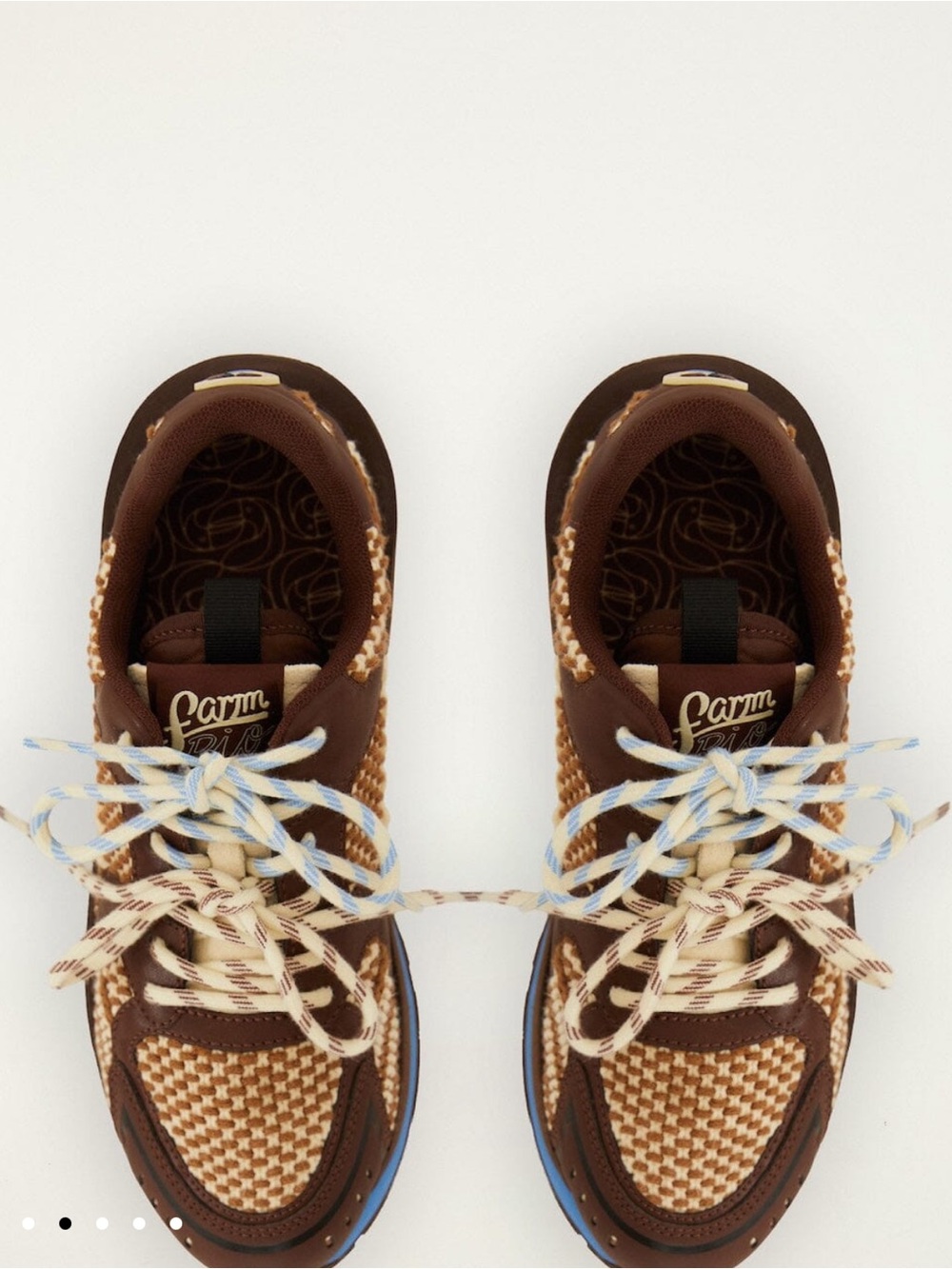 Farm Rio brown & blue two toned sneakers new